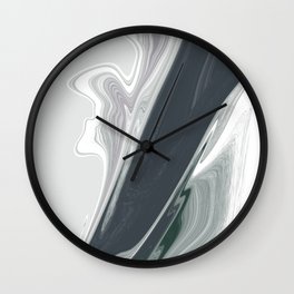 Microcosm 4 - Abstract Contemporary Fluid Painting Wall Clock
