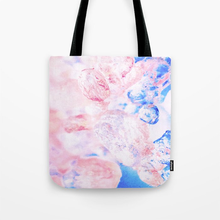 crushed crystal pink and blue impressionism texture Tote Bag