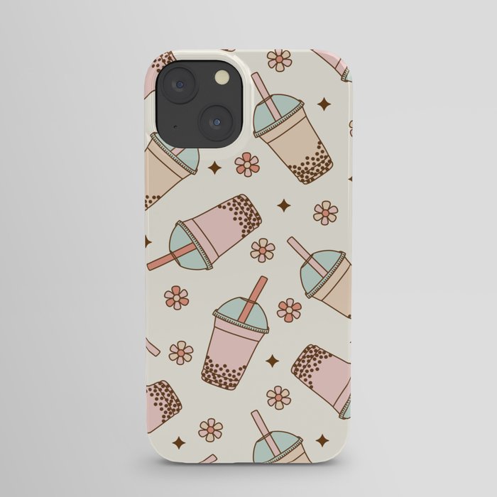 Bubble Tea, Boba Tea, Cute Pattern iPhone Case