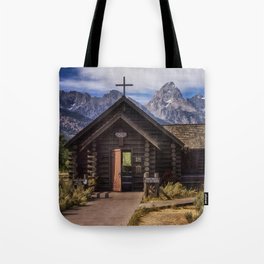 Mountain Chapel - Grand Teton National Park Tote Bag