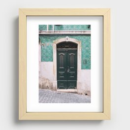 Old door in Lisbon Recessed Framed Print