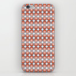 Retro Modern Pop Art Circles Red White And Blue iPhone Skin