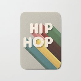HIP HOP - typography Bath Mat | Rythm, Rap, Typography, Retro, Hiphop, Stripes, Flow, Rapper, Lifestyle, Beat 