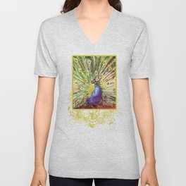 Peacock V Neck T Shirt