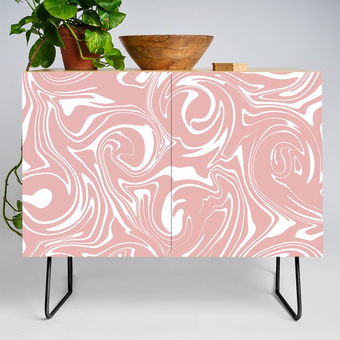 Spill - Pink and White Credenza