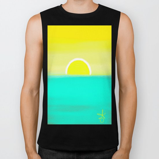 Birthday Yellow Biker Tank