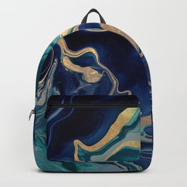 DRAMAQUEEN - GOLD INDIGO MARBLE Backpack