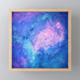 Cloud Galaxy with Stars Framed Mini Art Print