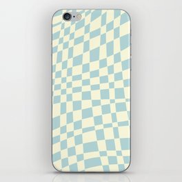 Blue checkerboard iPhone Skin