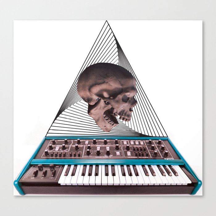 Skull Synthesizer Canvas Print