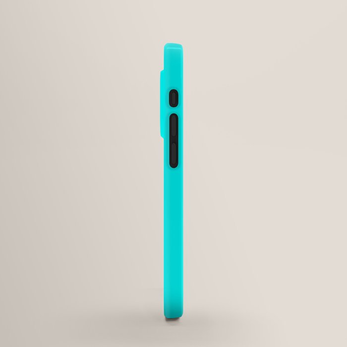 Society6 ケース Electrify Ice Blue by Amy Sia Cyan - solid color iPhone Case by Make it Colorful | Society6