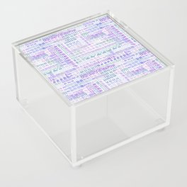 boho lavender ink marks hand-drawn collection Acrylic Box