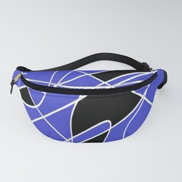 Black blue and white Fanny Pack