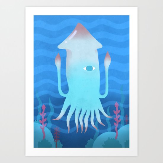 Giant Squid Art Print