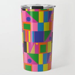 Colorful Mid Century Modern Modtastic Geometric Pattern Travel Mug