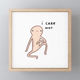 Honest Blob Cares Not Framed Mini Art Print