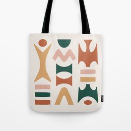 Funky Mid Century Modern Abstract figures 122 Tote Bag