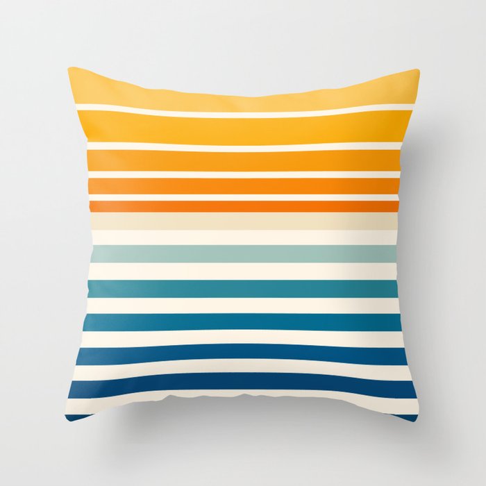 Minimalist bold stripes lines Throw Pillow
