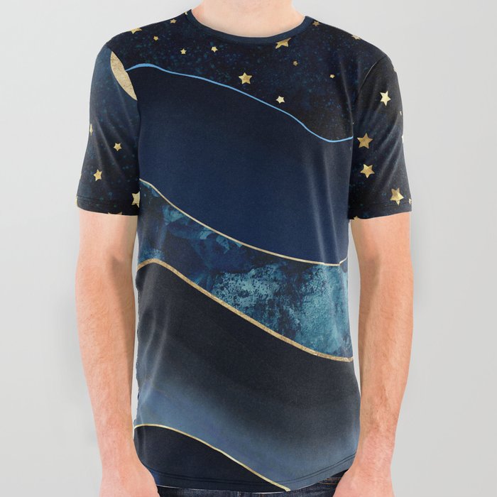 Golden Moon All Over Graphic Tee