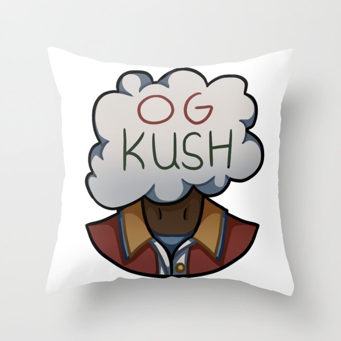 OG Kush Throw Pillow