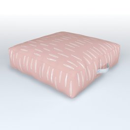 Boho Raindrops Pink Outdoor Floor Cushion