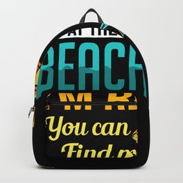 Retirement Beach Retired Summer Waves Party Backpack
