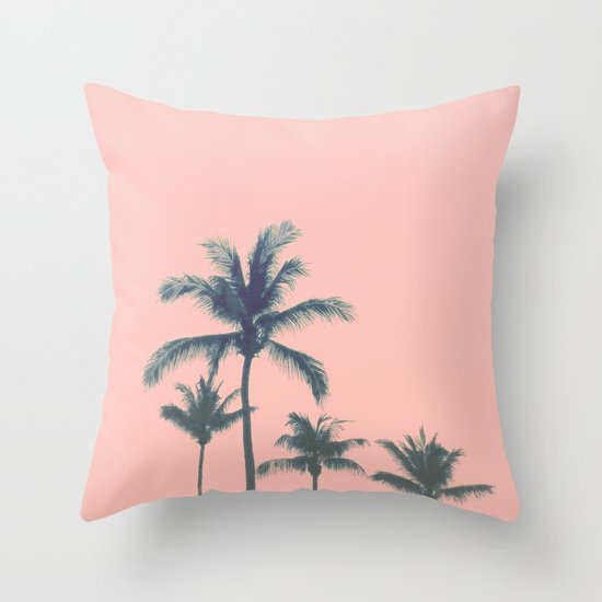 Cotton Candy Summer Throw Pillow