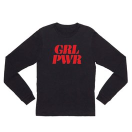 Girl Power GRL PWR Long Sleeve T Shirt | Strong, Strongwomen, Girlboss, Nastywoman, Feminist, Typography, Strength, Digital, Girlpower, Feminism 