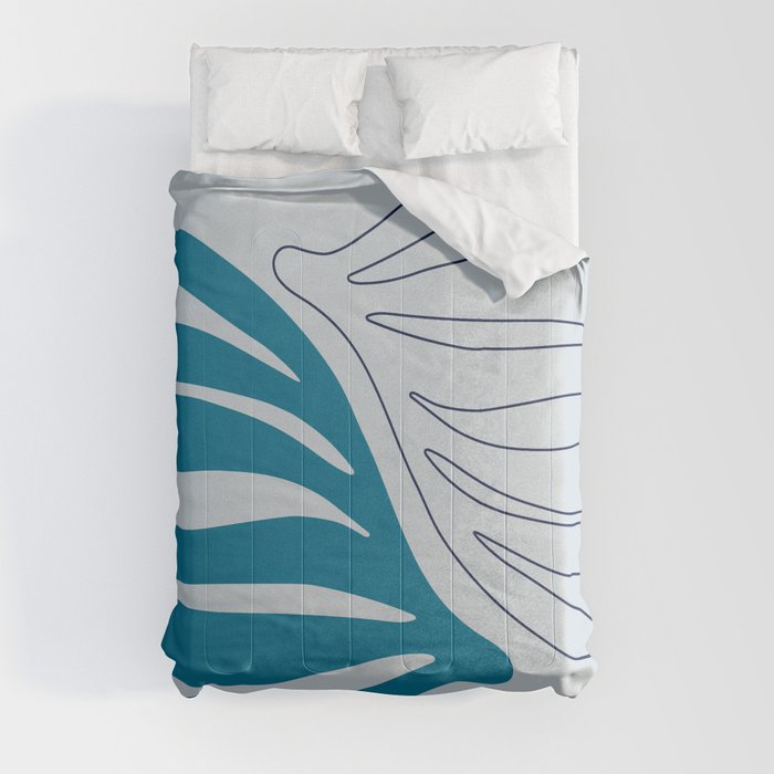 matisse-inspired cut outs : azure Comforter