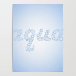 Water drops with background Poster