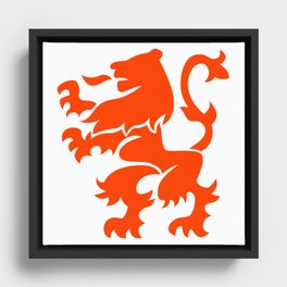 Dutch Lion Coat Of Arms Framed Canvas
