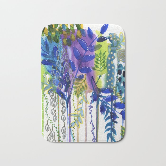 Greens Blues Purples Bath Mat