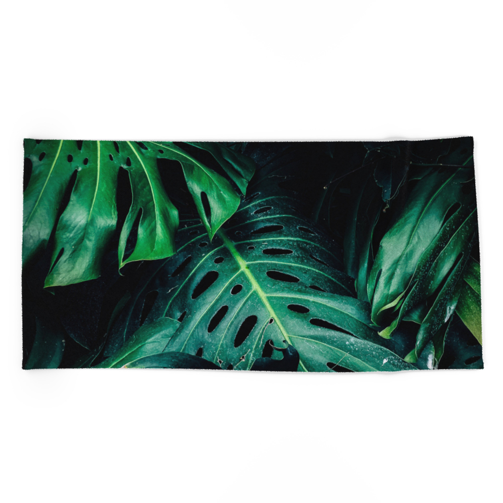 Leafy Green Close-up Beach Towel by quinnhopp