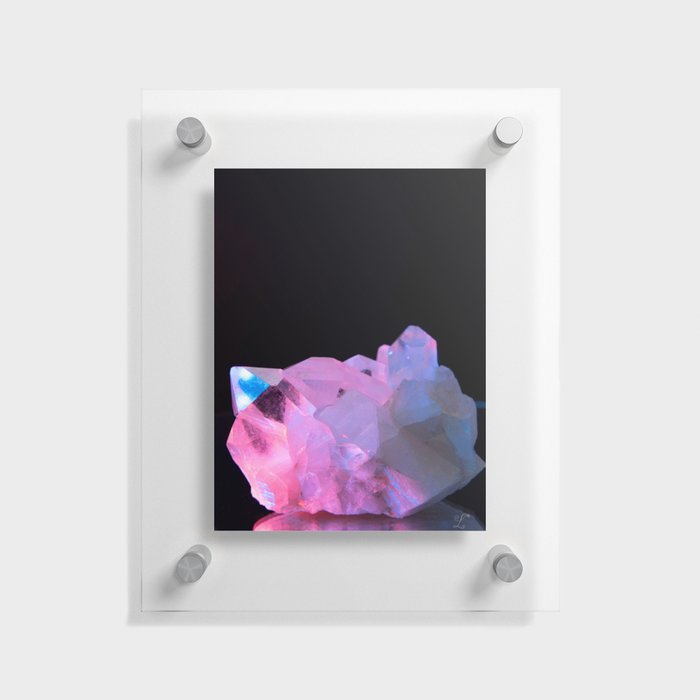 Pink Quartz Crystal Floating Acrylic Print