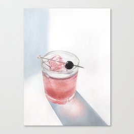 Summer Cocktail | Watercolor Painting Canvas Print