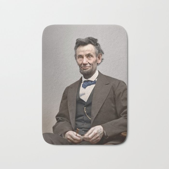 Abraham Lincoln Painting Bath Mat