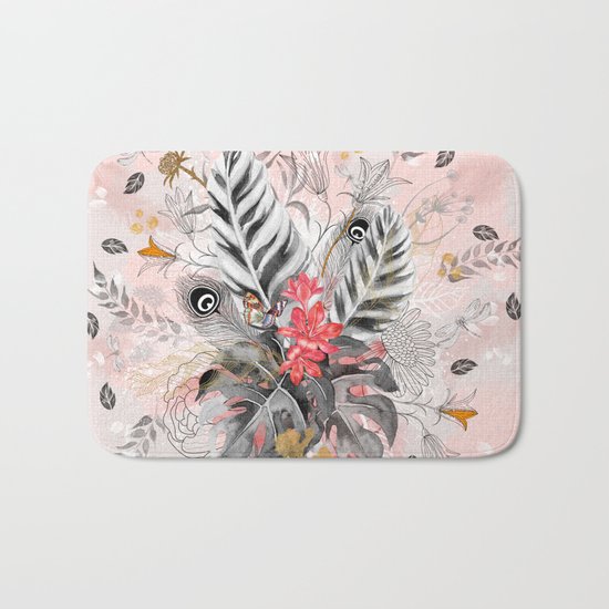 Abstract nature collage Bath Mat