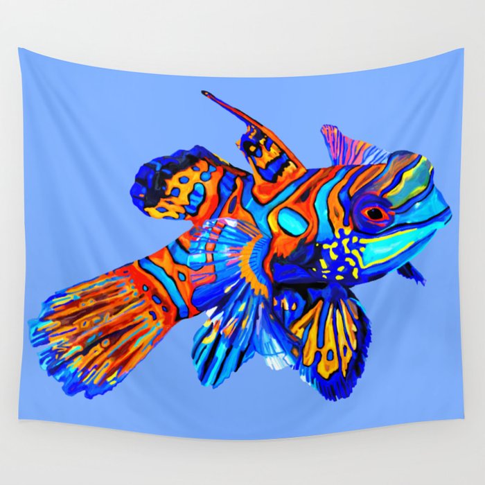 Vibrant Mandarinfish  Wall Tapestry