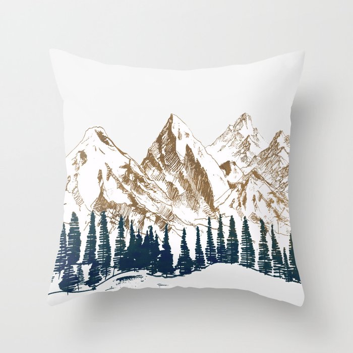 mountains 9 Throw Pillow