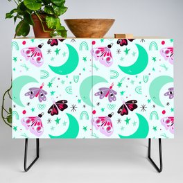 Moths and Moons - Green & Pink Credenza