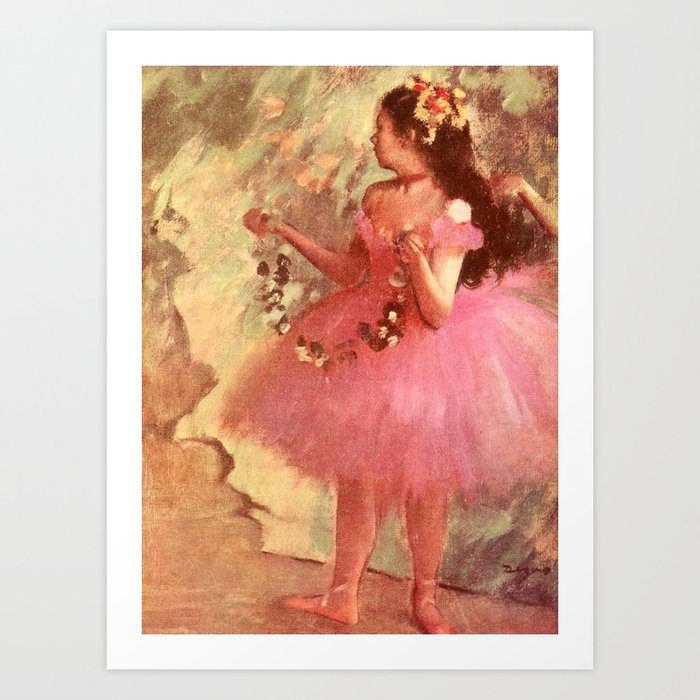 Edgar Degas: Dancer in Pink Dress 1880 Art Print