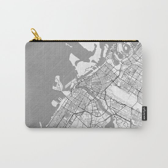 Dubai Map Line Carry-All Pouch
