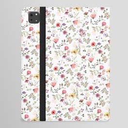 Delicate Watercolor Flower Pattern iPad Folio Case