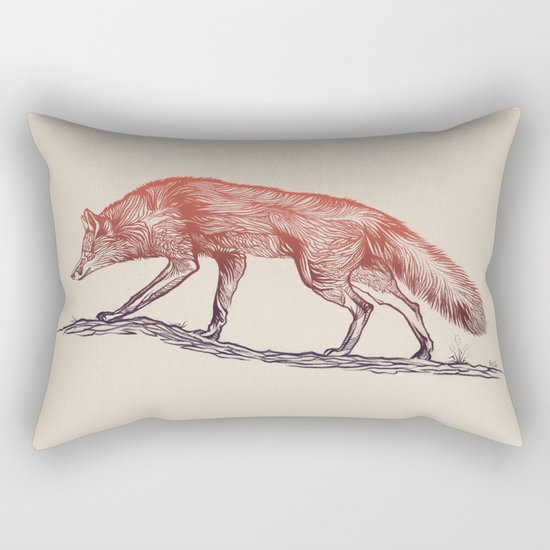 Hunting Fox Rectangular Pillow