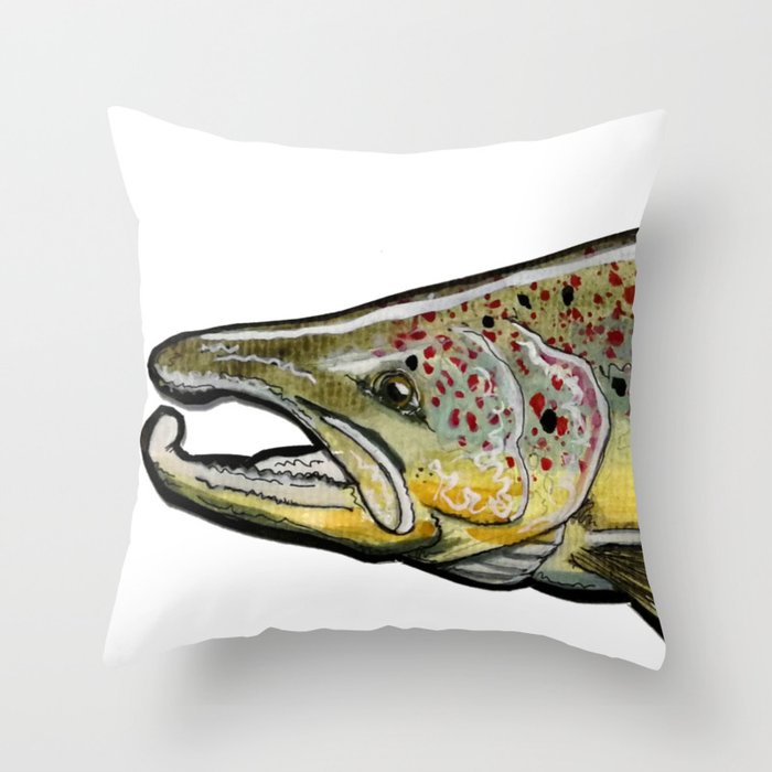 The atlantic salmon. Throw Pillow