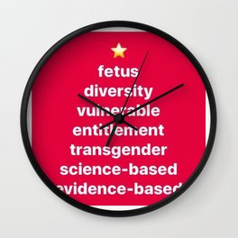 Banned Words for the Holiday Season Wall Clock