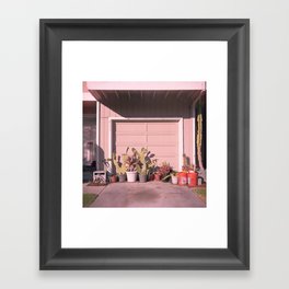 Pink Cactus Framed Art Print