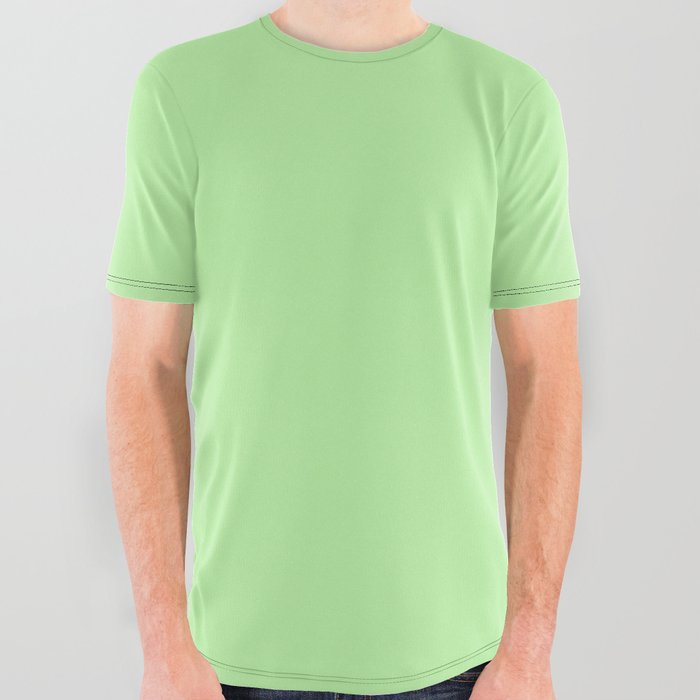 REFRESH GREEN SOLID COLOR. Mint Pastel solid color All Over Graphic Tee