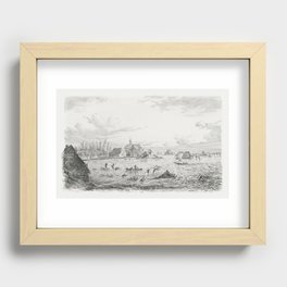 Watersnood te Kessel (1855) by George Andries Roth. Recessed Framed Print