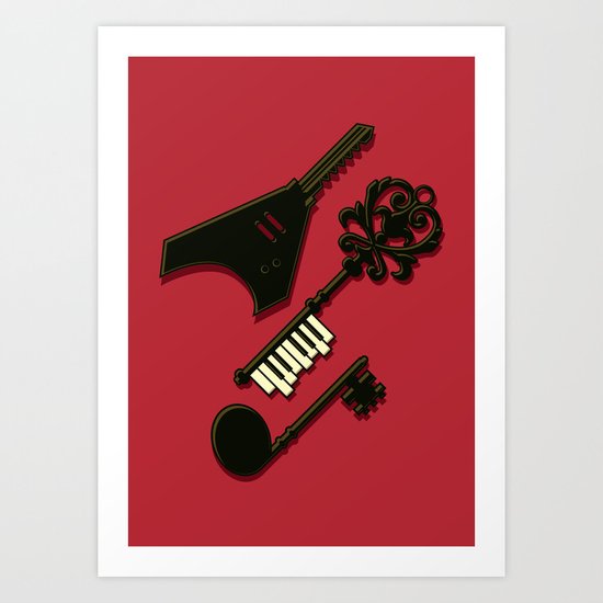 keys of musical Art Print